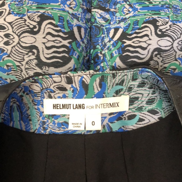 Helmut Lang flower medallion leather V neck jacket - Picture 6 of 7